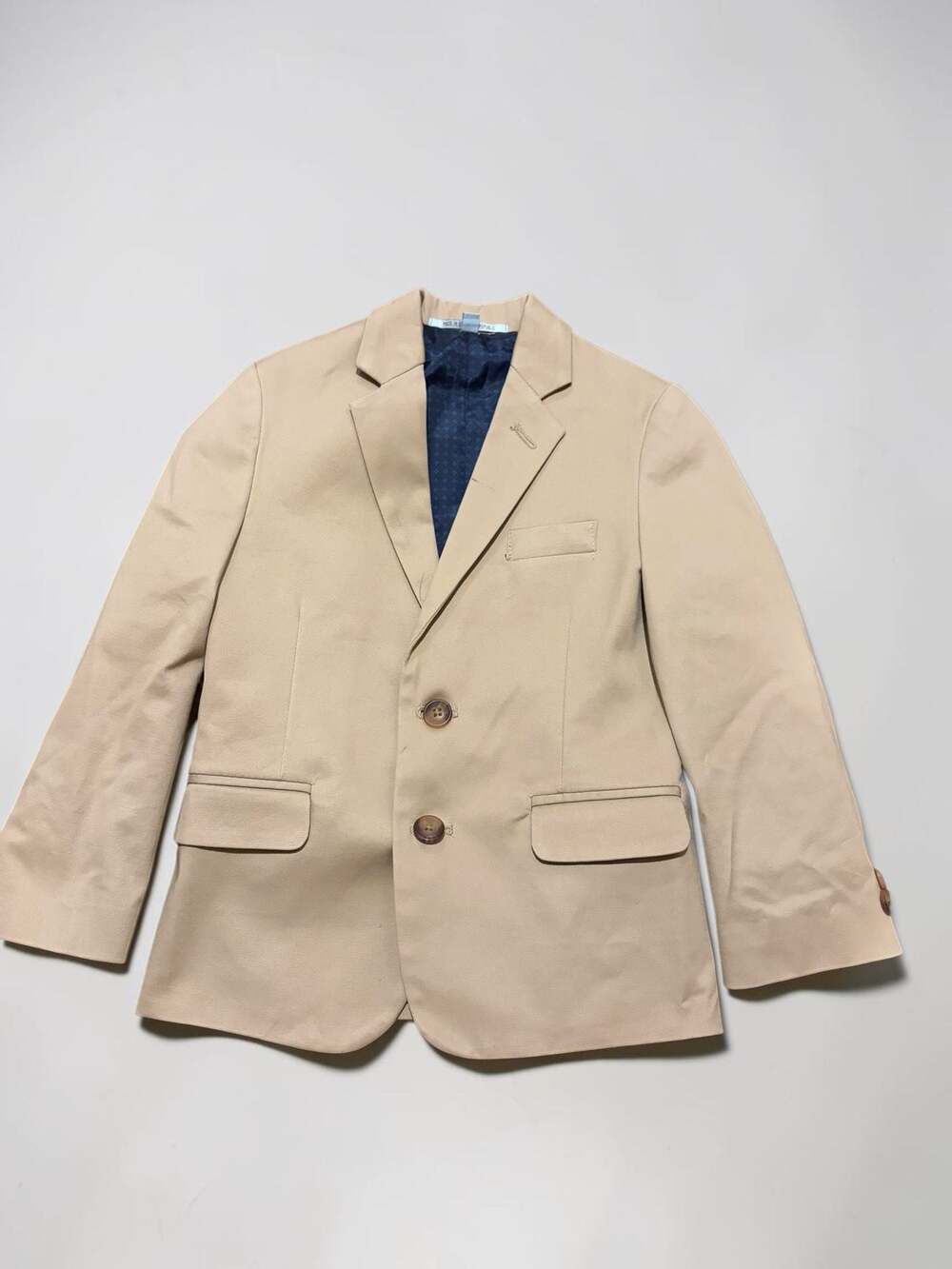 Class Club Boys Chino Suit Jacket Tan Size 4/5